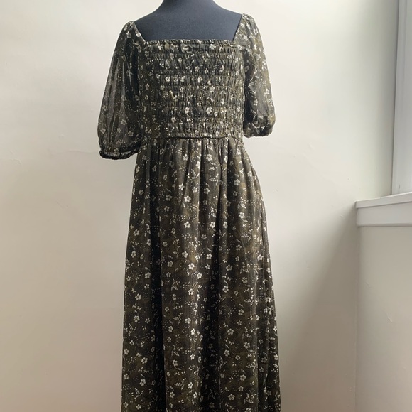 Fit & Flare Smocked Maxi Dress - Picture 2 of 11